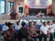 Pisah Sambut Kapolsek Cabangbungin, AKP Basuni Serahkan Tongkat Komando kepada AKP Alek Chandra