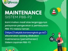Situs Cek dan Bayar PBB Karawang Alami Gangguan, Bapenda Lakukan Pemeliharaan Sistem