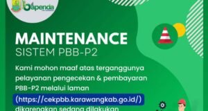 Situs Cek dan Bayar PBB Karawang Alami Gangguan, Bapenda Lakukan Pemeliharaan Sistem