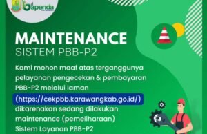Situs Cek dan Bayar PBB Karawang Alami Gangguan, Bapenda Lakukan Pemeliharaan Sistem