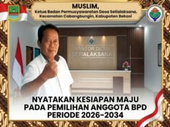 Ketua BPD Setialaksana Nyatakan Kesiapan Maju pada Pemilihan Anggota BPD Periode 2026–2034