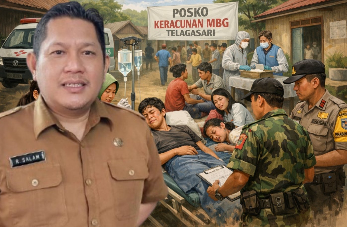 46 Warga Telagasari Diduga Keracunan MBG, Satgas BGN Karawang Bergerak – Sanksi Mengintai Pengelola Dapur