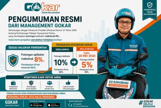 Transportasi Online Asli Karawang GOKAR Siap Bersaing dengan Kebijakan Pro Driver dan Pro Pelanggan