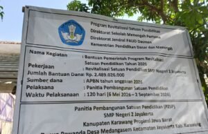 Kepala SMPN 2 Jayakerta Diduga Jual Material Bongkaran Ruang Kelas Usai Dapat Revitalisasi Rp2,4 Miliar