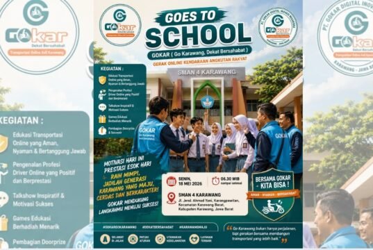 GOKAR Goes To School Siap Digelar di SMAN 4 Karawang, Edukasi Transportasi Online Aman dan Dekat Bersahabat