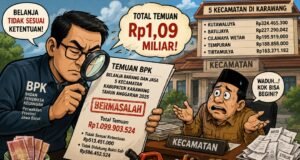 THR, Rokok hingga Belanja Tanpa Bukti: BPK Temukan Rp1,09 Miliar Belanja Bermasalah di Lima Kecamatan Karawang