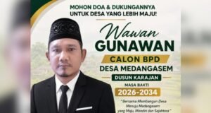 Wawan Gunawan Siap Maju dalam Pengisian BPD Medangasem 2026–2034, Tegaskan Komitmen Kawal Aspirasi dan Awasi Pemerintahan Desa