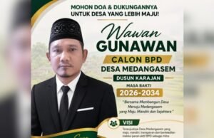 Wawan Gunawan Siap Maju dalam Pengisian BPD Medangasem 2026–2034, Tegaskan Komitmen Kawal Aspirasi dan Awasi Pemerintahan Desa