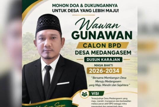 Wawan Gunawan Siap Maju dalam Pengisian BPD Medangasem 2026–2034, Tegaskan Komitmen Kawal Aspirasi dan Awasi Pemerintahan Desa