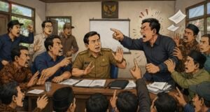 Diwarnai Ancaman Chaos, Camat Rengasdengklok Walk Out dari Rapat Penetapan Kuota Pemilih BPD Desa Amansari Demi Jaga Kondusifitas