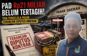 Disperindagkopukm Ungkap PAD Rp21 Miliar Belum Tertagih, Tiga Pengelola Pasar Terancam Diputus Kontrak
