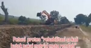 Viral di Facebook, Warga Soroti Material Proyek Irigasi SS Kalibutek Rp43 Miliar, Petani Minta Pengawasan Diperketat