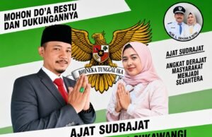 Jelang Pilkades Sukawangi, Kemunculan Baliho Ajat Sudrajat Curi Perhatian Warga