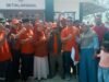 Meriah! Rohimudin Jadi Bacalon Kades Pertama, Ratusan Pendukung Padati Setialaksana