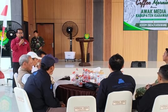 Coffee Morning Bersama Insan Pers, Dandim Karawang Tekankan Sinergi Keamanan dan Kepedulian Sosial