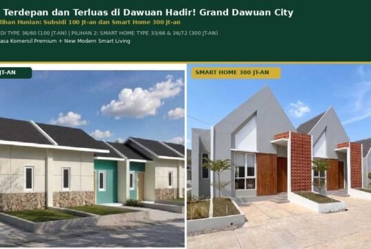 Grand Dawuan City, Kawasan Terdepan dan Terluas di Dawuan, Hadirkan Hunian Mulai 100 Juta-an