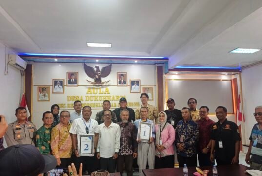 Diantar Ribuan Massa, Mista alias Are Resmi Kantongi Nomor Urut 2 di Pilkades Dukuhkarya